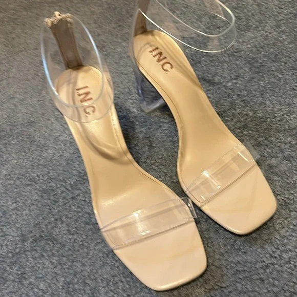 INC makennap clear call heel shoes NEW - Picture 6 of 11